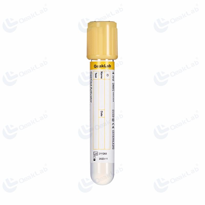 Вакуумна пробірка, Гель та Активатор згортання, 8,5 ml (мл)